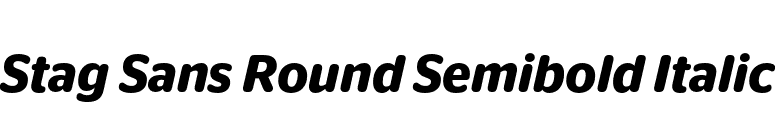 Stag Sans Round Semibold Italic font preview