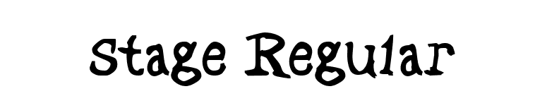 Stage Regular font preview