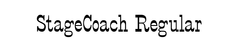 StageCoach Regular font preview