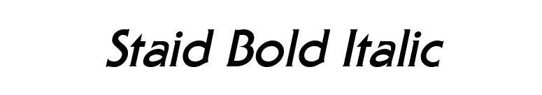 Staid Bold Italic font preview