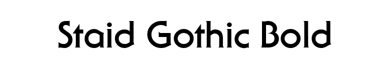 Staid Gothic Bold font preview