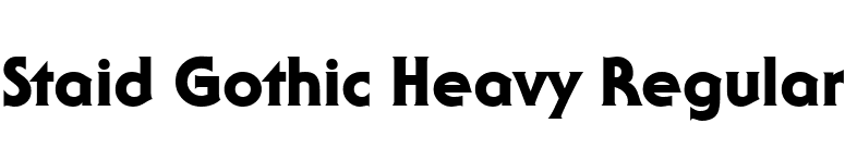 Staid Gothic Heavy Regular font preview