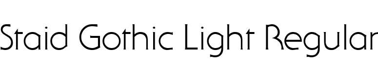 Staid Gothic Light Regular font preview