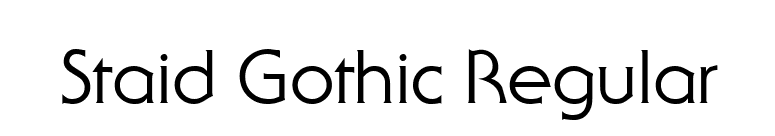Staid Gothic Regular font preview