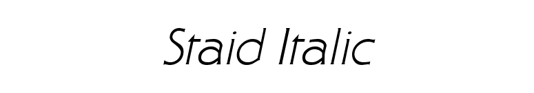 Staid Italic font preview