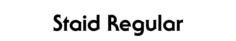Staid Regular font preview