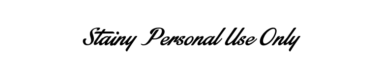 Stainy Personal Use Only font preview