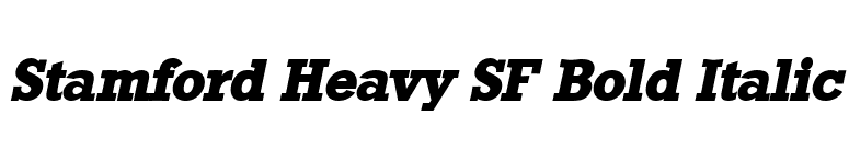 Stamford Heavy SF Bold Italic font preview