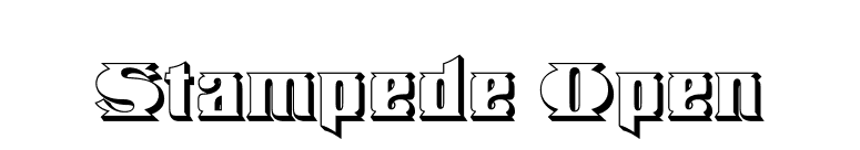Stampede Open font preview