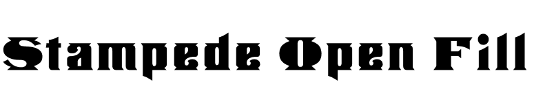 Stampede Open Fill font preview
