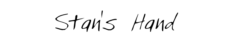 Stan's Hand font preview