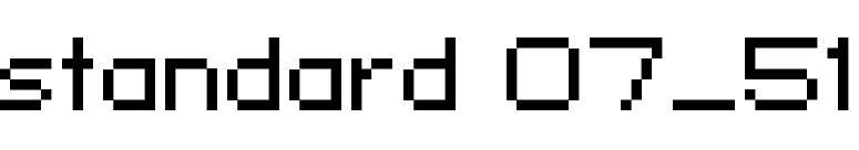 standard 07_51 font preview