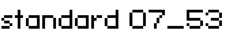 standard 07_53 font preview