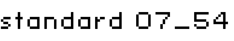 standard 07_54 font preview