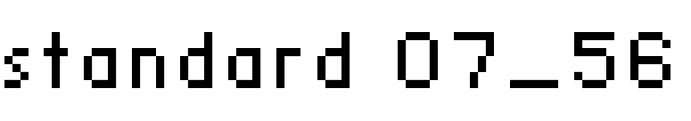 standard 07_56 font preview