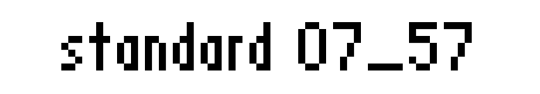 standard 07_57 font preview