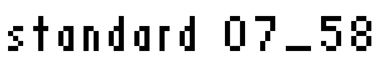 standard 07_58 font preview