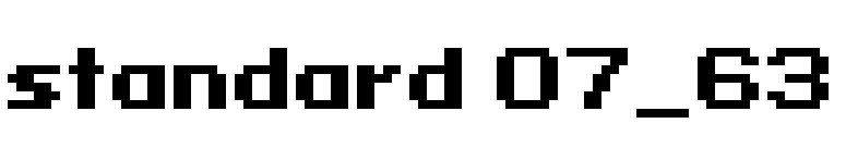 standard 07_63 font preview