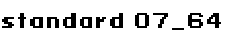 standard 07_64 font preview