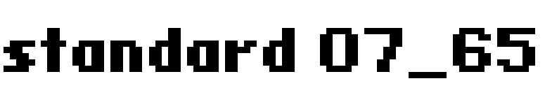 standard 07_65 font preview