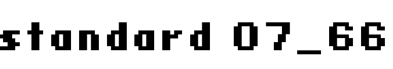 standard 07_66 font preview