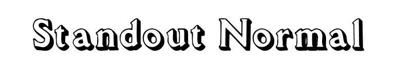 Standout Normal font preview