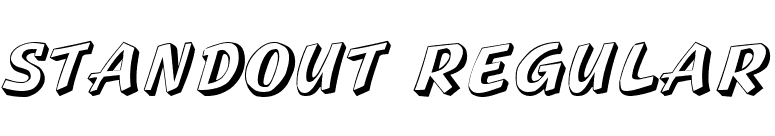 Standout Regular font preview