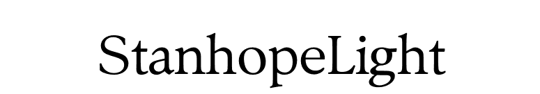 StanhopeLight font preview