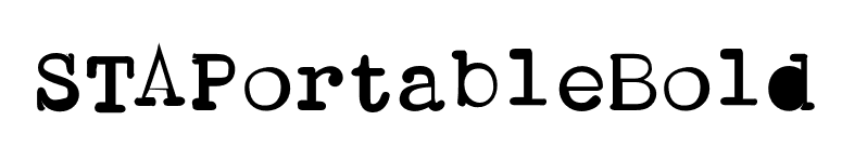 STAPortableBold font preview