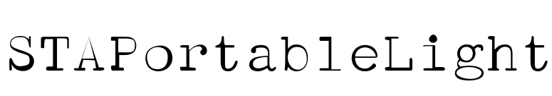 STAPortableLight font preview
