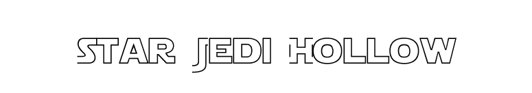 Star Jedi Hollow font preview
