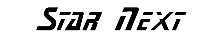 Star Next font preview
