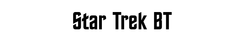 Star Trek BT font preview