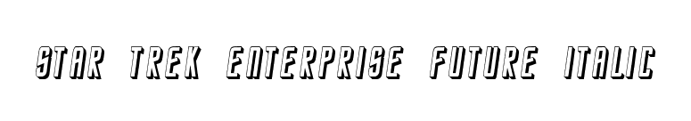 Star Trek Enterprise Future Italic font preview