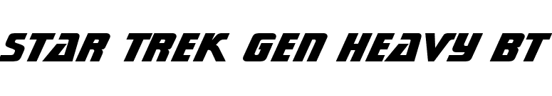 Star Trek Gen Heavy BT font preview