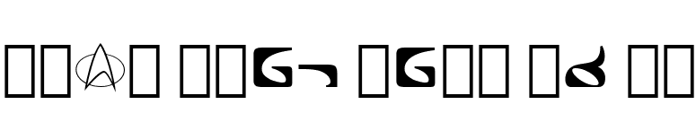 Star Trek Next Pi BT font preview