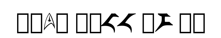 Star Trek Pi BT font preview