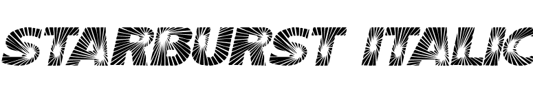 Starburst Italic font preview