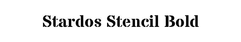 Stardos Stencil Bold font preview