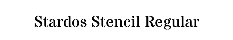 Stardos Stencil Regular font preview