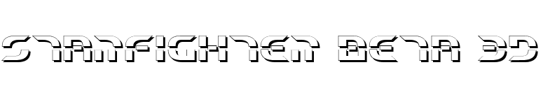 Starfighter Beta 3D font preview
