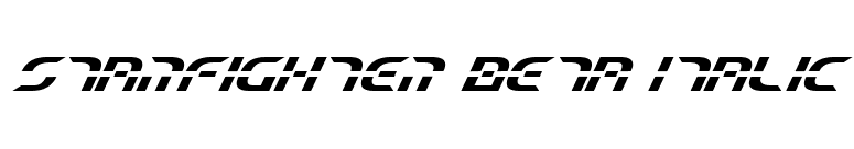 Starfighter Beta Italic font preview
