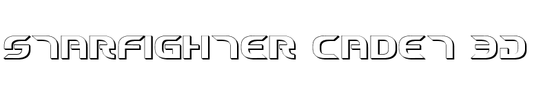 Starfighter Cadet 3D font preview