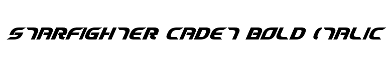 Starfighter Cadet Bold Italic font preview