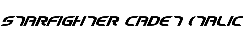 Starfighter Cadet Italic font preview