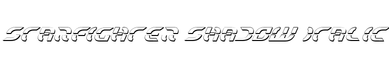 Starfighter Shadow Italic font preview