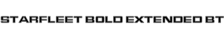 Starfleet Bold Extended BT font preview