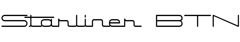 Starliner BTN font preview