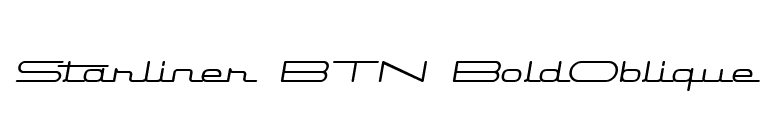 Starliner BTN BoldOblique font preview