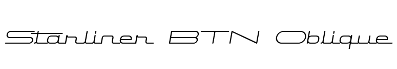 Starliner BTN Oblique font preview